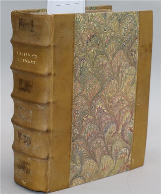 Littleton, Adam - Linguae Latinae Liber Dictionarius Quadripartitus, 1st edition,